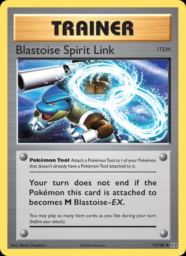 Blastoise Spirit Link card in English