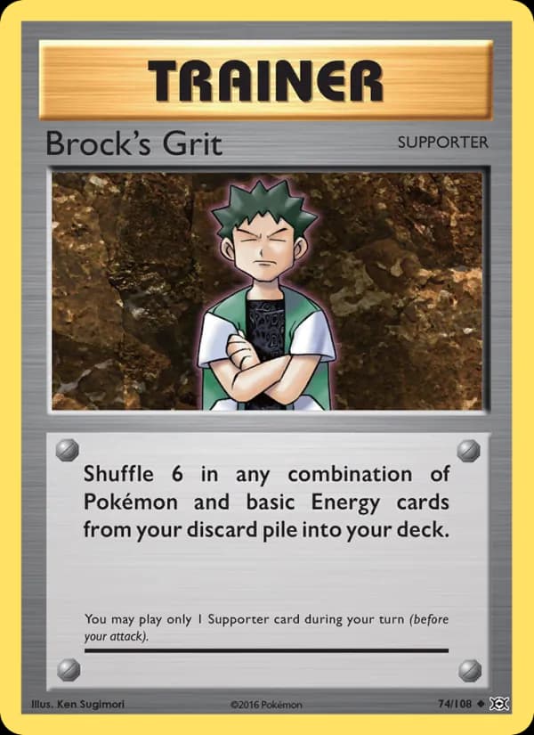 Brock's Grit card in English
