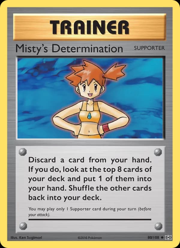 Misty's Determination card in English