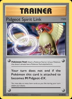 Pidgeot Spirit Link card in English
