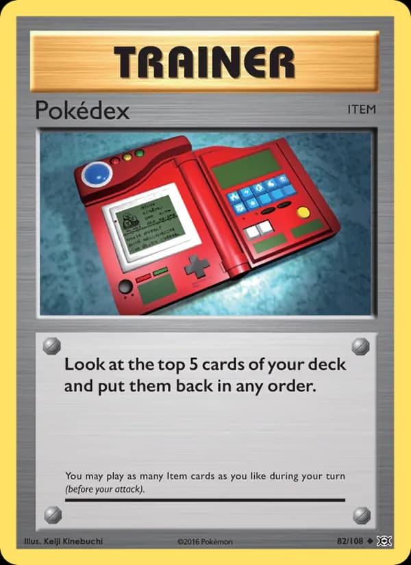 Pokédex card in English