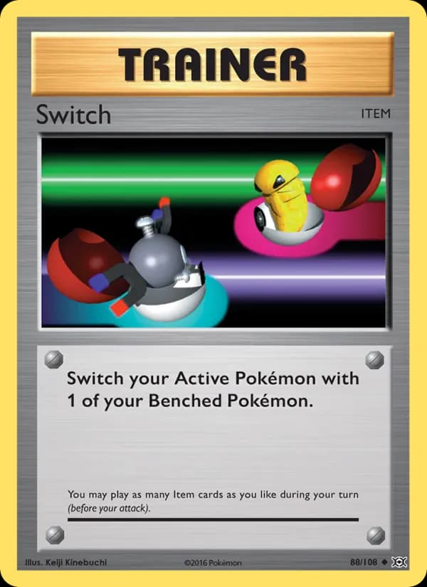 Switch card in English