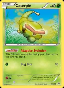 Caterpie card in English