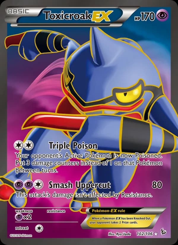 Toxicroak EX card in English