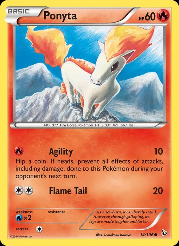 Ponyta card in English
