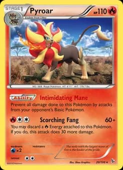 Pyroar card in English