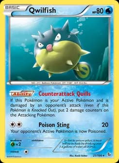 Qwilfish card in English