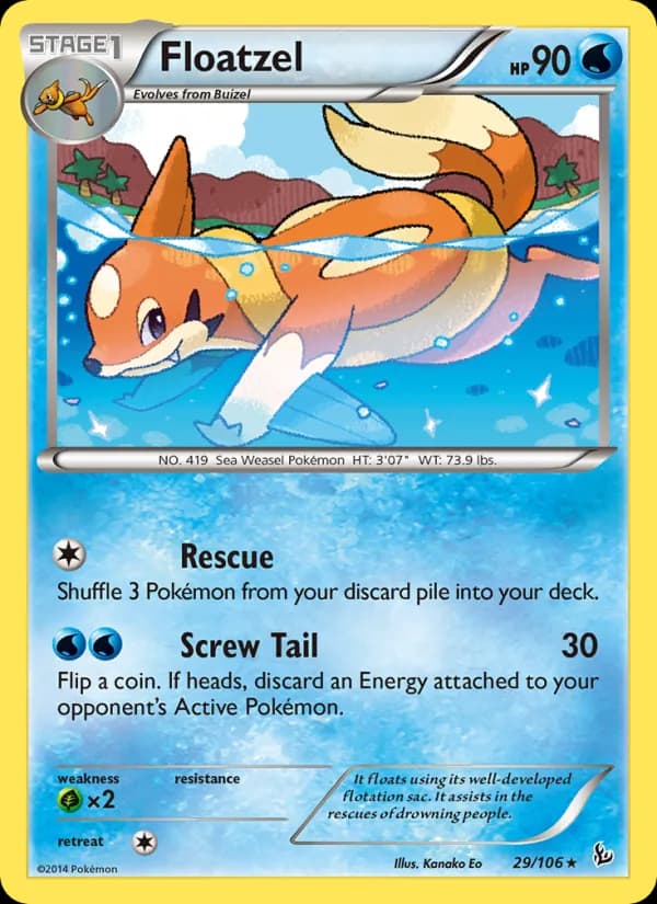 Floatzel card in English