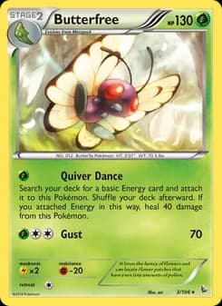 Butterfree card in English