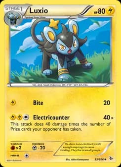 Luxio card in English