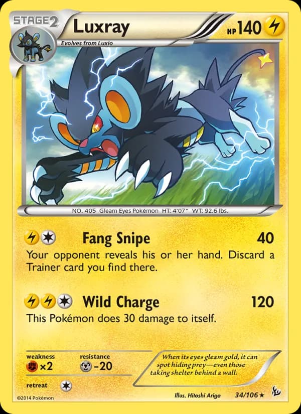 Luxray card in English