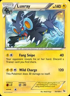 Luxray card in English