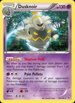 Dusknoir card in English