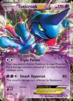 Toxicroak EX card in English