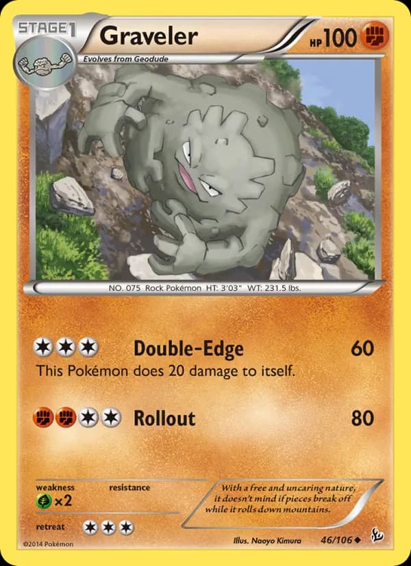 Graveler card in English