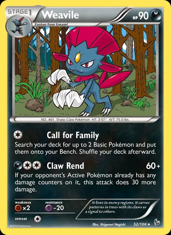 Weavile card in English