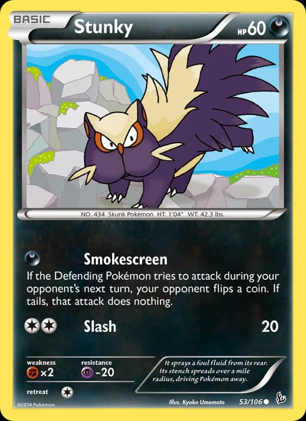 Stunky card in English