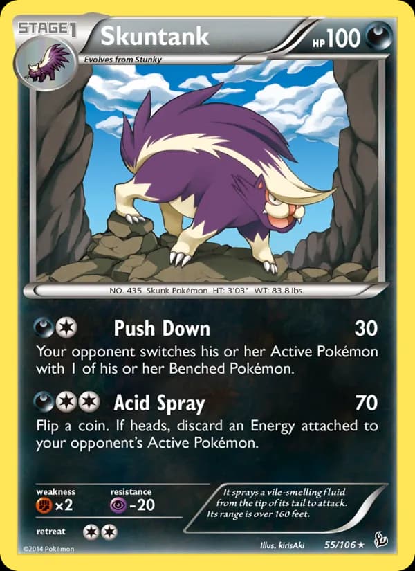 Skuntank card in English