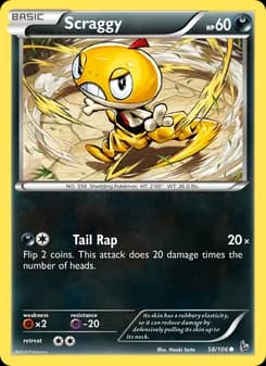 Scraggy card in English