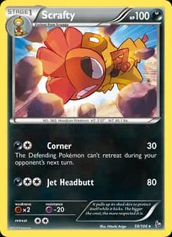 Scrafty card in English