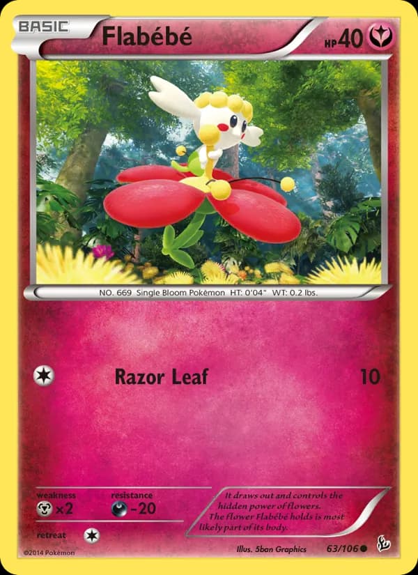 Flabébé card in English