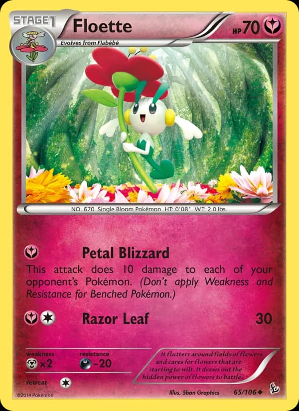 Floette card in English