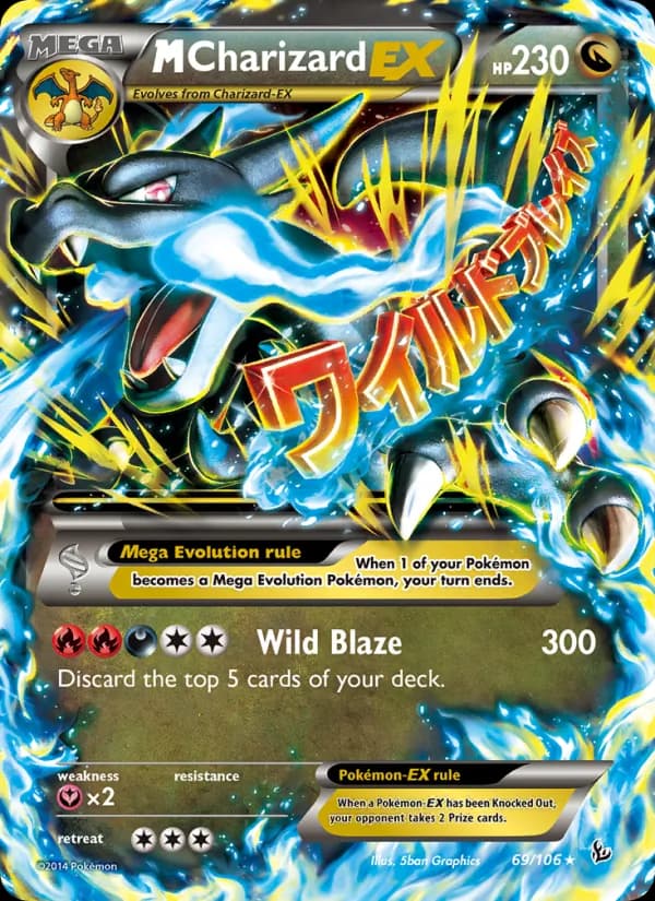 M Charizard EX card in English