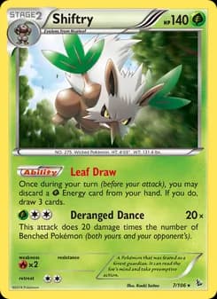 Shiftry card in English