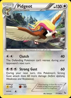 Pidgeot card in English