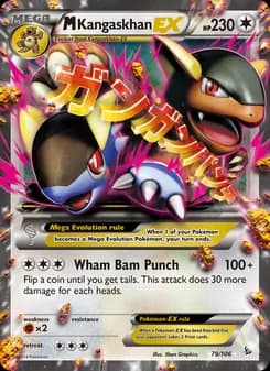 M Kangaskhan EX card in English