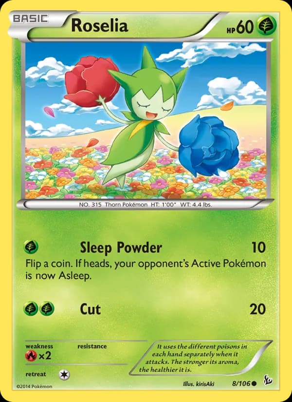 Roselia card in English
