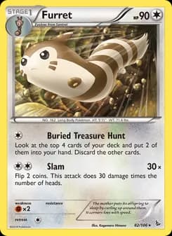 Furret card in English
