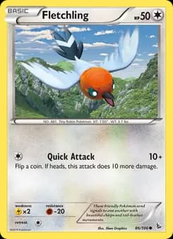 Fletchling card in English