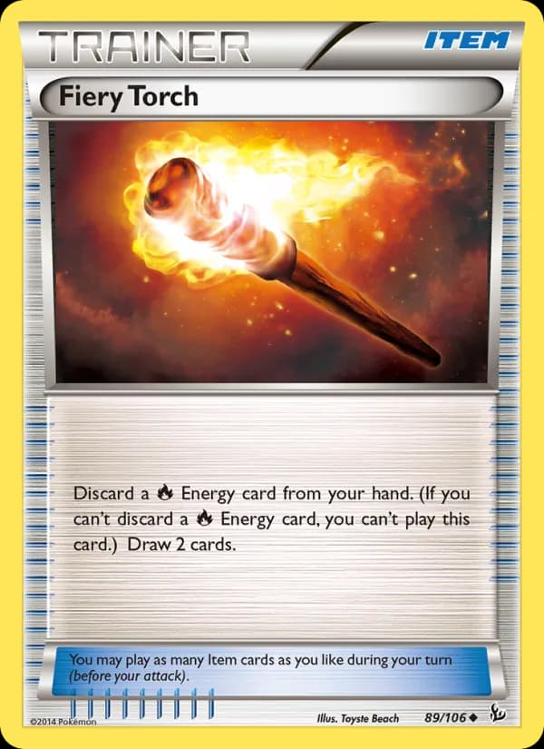 Fiery Torch card in English