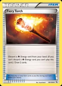 Fiery Torch card in English