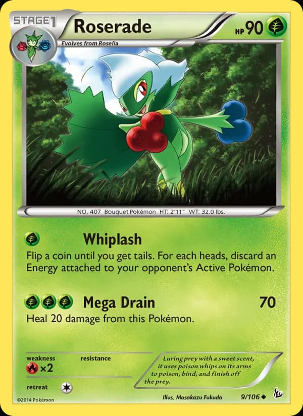 Roserade card in English