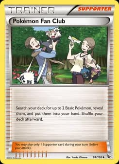 Pokémon Fan Club card in English