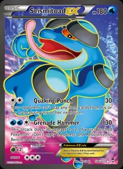 Seismitoad EX card in English