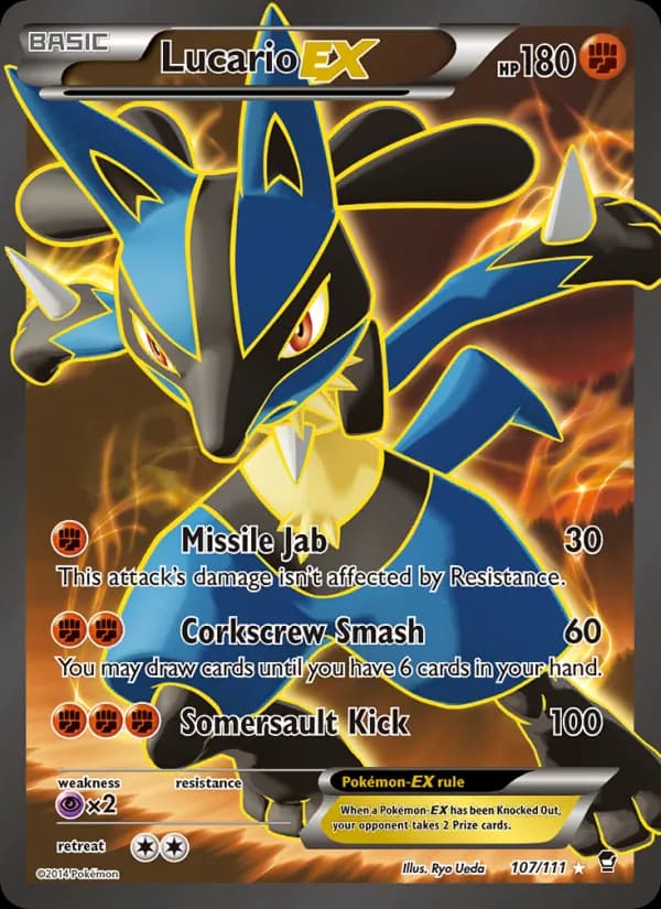 Lucario EX card in English