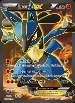 Lucario EX card in English