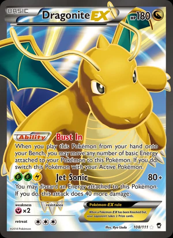 Dragonite EX card in English