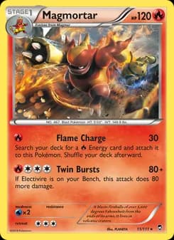 Magmortar card in English