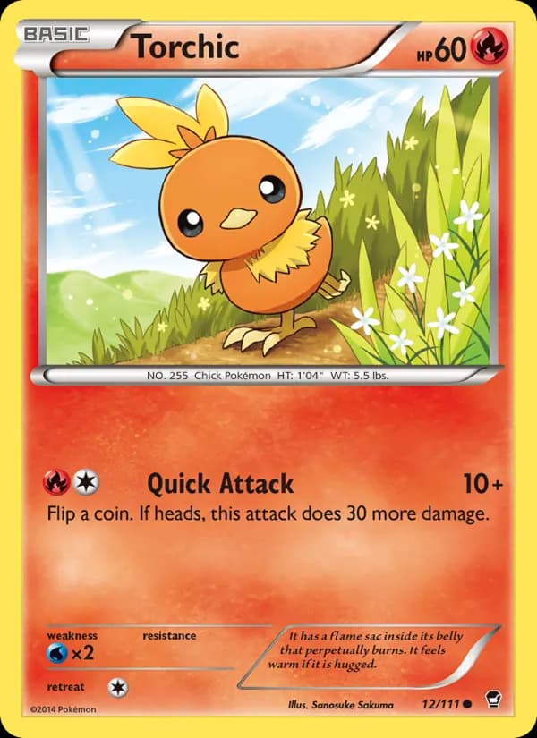 Torchic card in English