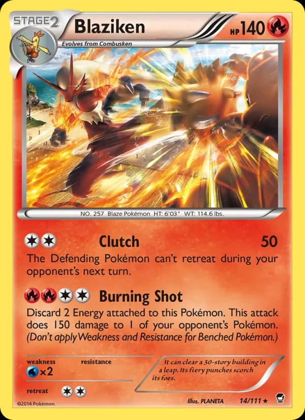 Blaziken card in English