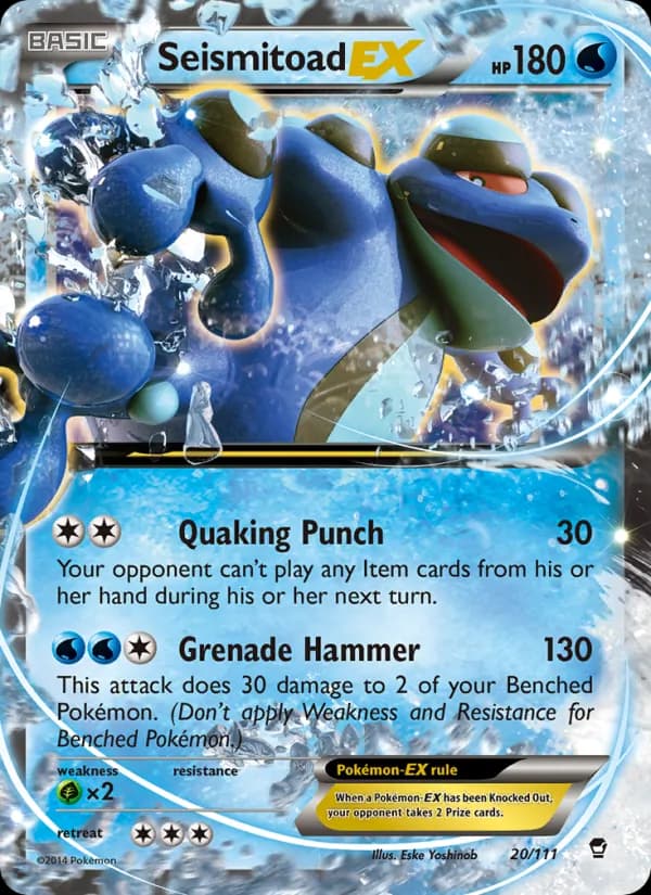 Seismitoad EX card in English