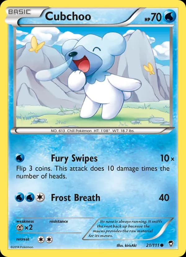 Cubchoo card in English