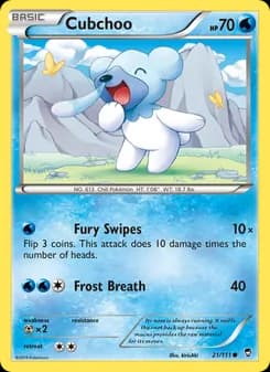 Cubchoo card in English