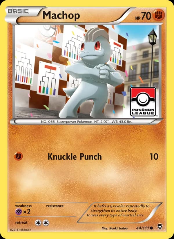Machop card in English