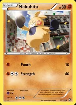 Makuhita card in English
