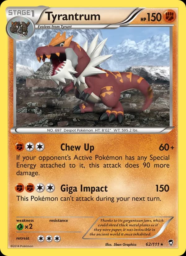 Tyrantrum card in English